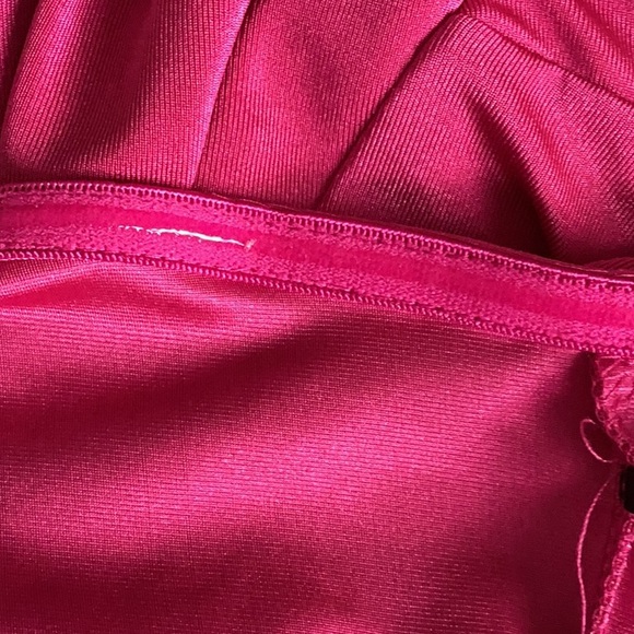 FUSHIA NWT Stretchy Evening Gown with Faux Wrap around Skirt Slit up Rig… - Picture 6 of 12